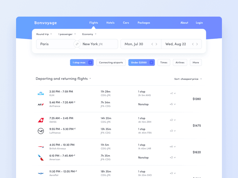 Flight booking